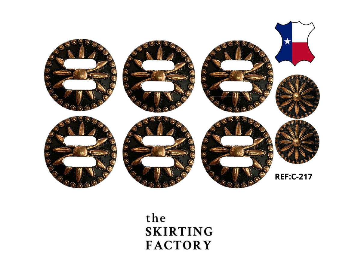 Slotted Conchos - 6 large 2 small pack