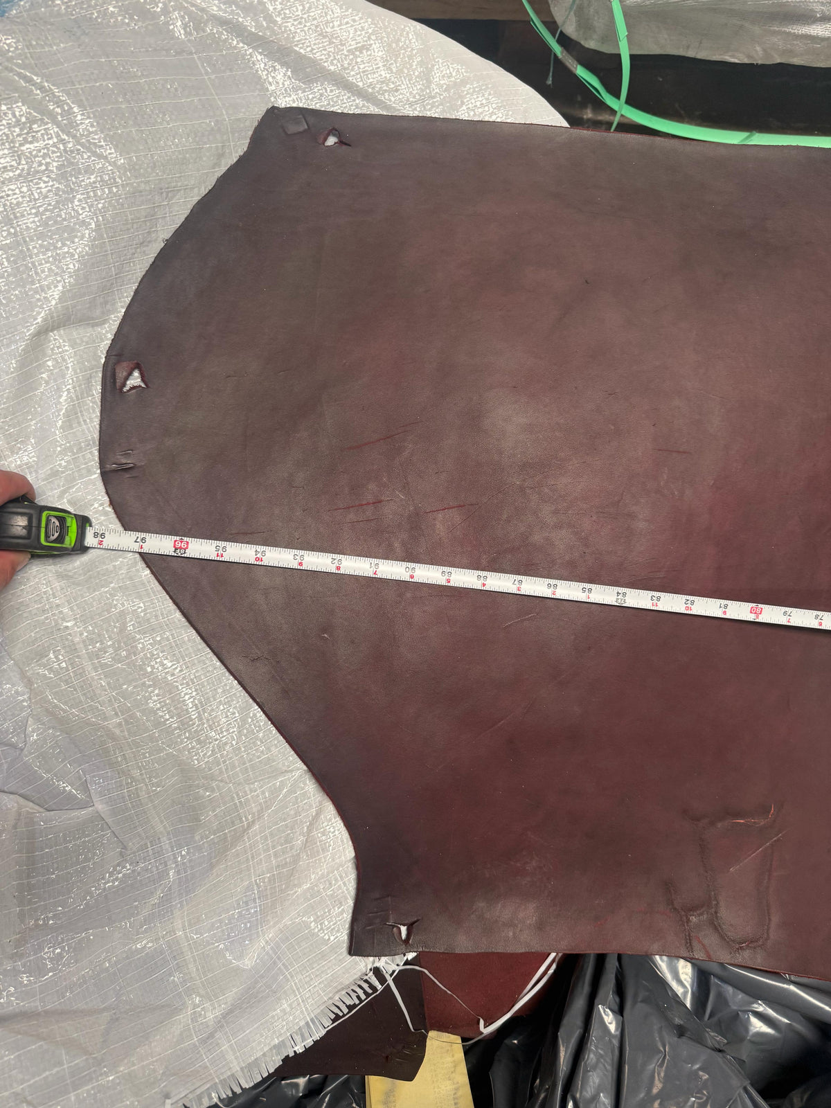 Burgundy Latigo Leather Without bellies