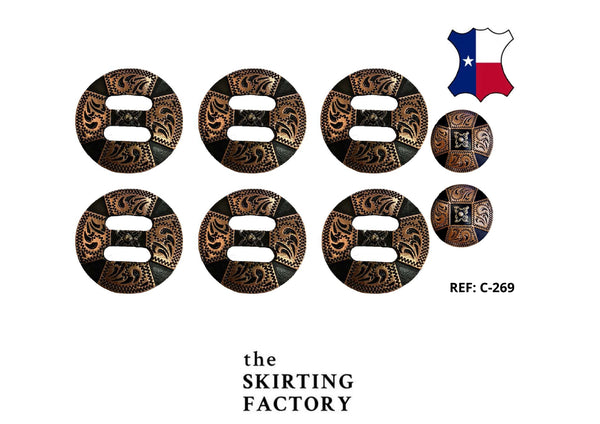 Slotted Conchos - 6 large 2 small pack