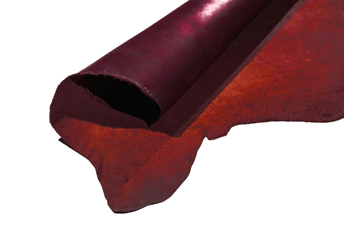 Thin Latigo Leather 6-7 oz (2.8 mm), Burgundy