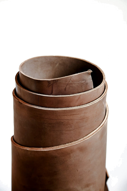 Dark Brown Skirting Leather Sides 13-15 oz – photo 2