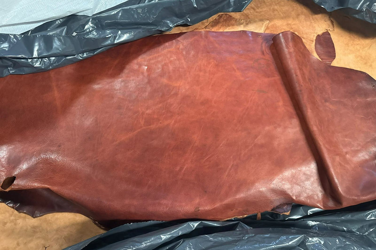Montana red brown leather side