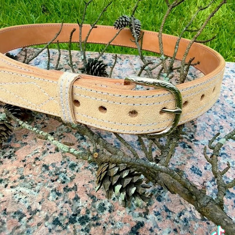 Roughout belt by @_kilgore_leather_works